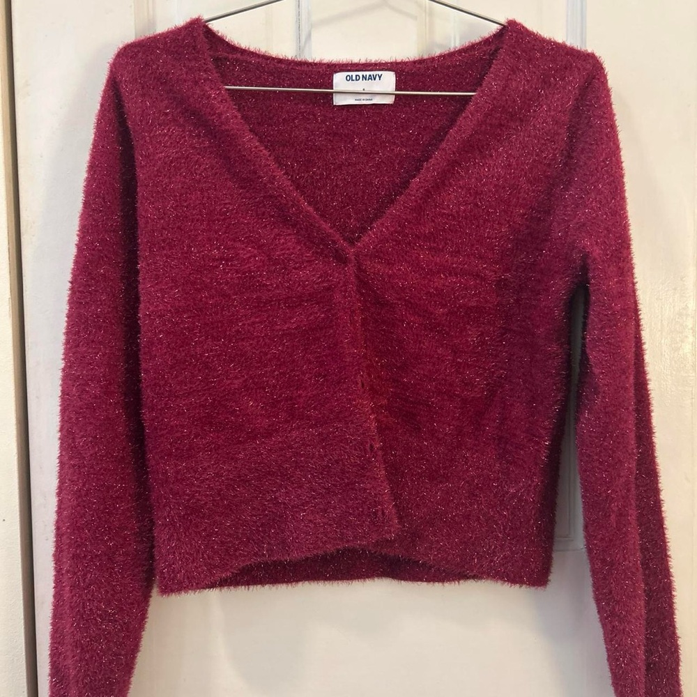 Women's V-Neck Fuzzy Cardigan